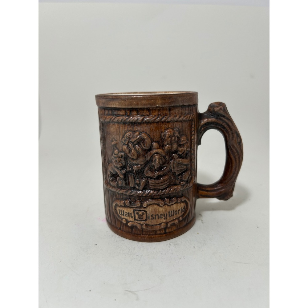 Vintage Walt Disney World Country Bear Jamboree Faux Wood‎ Ceramic Mug Stein